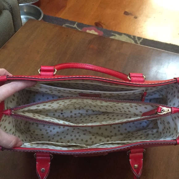 Kate Spade cherry red purse with dust cover - Picture 6 of 15